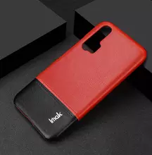 Чехол бампер для Huawei Nova 5T Imak Leather Fit Black&Red (Черный&Красный)