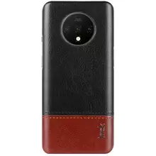 Чехол бампер для OnePlus 7T Imak Leather Fit Black&Brown (Черный&Коричневый)