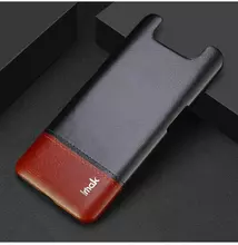 Чехол бампер для Samsung Galaxy A80 Imak Leather Fit Black&Brown (Черный&Коричневый)