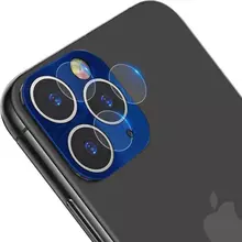 Защитное стекло на камеру для iPhone 11 IMAK Metal Lens Cap Blue (Синий)