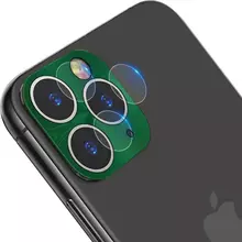 Защитное стекло на камеру для IPhone 11 Pro Max IMAK Metal Lens Cap Green (Зеленый)