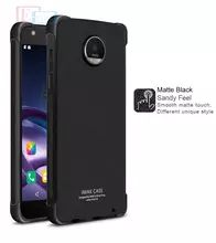 Чехол бампер для Motorola Moto Z2 Play Imak Shock Matte Black (Матовый Черный)