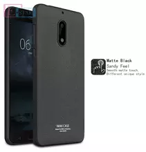 Чехол бампер для Nokia 6 Imak Shock Matte Black (Матовый Черный)
