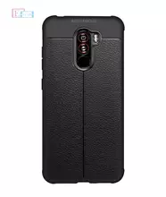 Чехол бампер для Xiaomi Pocophone F1 Imak TPU Leather Pattern Black (Черный)