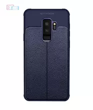 Чехол бампер для Samsung Galaxy S9 Plus Imak TPU Leather Pattern Blue (Синий)