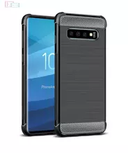 Чехол бампер для Samsung Galaxy S10 Imak Vega Carbon Black (Черный)