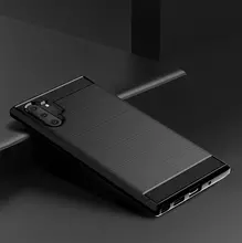 Чехол бампер для Samsung Galaxy Note 10 iPaky Carbon Fiber Black (Черный)