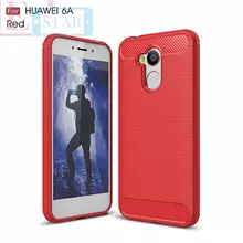 Чехол бампер для Huawei Honor 6A iPaky Carbon Fiber Red (Красный)