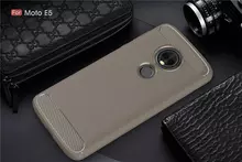 Чехол бампер для Motorola Moto E5 iPaky Carbon Fiber Gray (Серый)