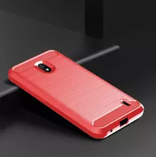 Чехол бампер для Nokia 1 Plus iPaky Carbon Fiber Red (Красный)