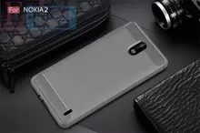 Чехол бампер для Nokia 2 iPaky Carbon Fiber Gray (Серый)