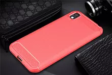 Чехол бампер для Huawei Y5 2019 iPaky Carbon Fiber Red (Красный)