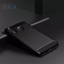Чехол бампер для Samsung Galaxy A20 iPaky Carbon Fiber Black (Черный)
