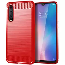 Чехол бампер для Huawei Honor 9X iPaky Carbon Fiber Red (Красный)