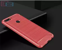 Чехол бампер для Huawei Honor 7A Pro iPaky Carbon Fiber Red (Красный)