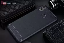 Чехол бампер для Huawei Honor 8X iPaky Carbon Fiber Blue (Синий)