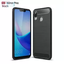 Чехол бампер для Huawei Honor Play iPaky Carbon Fiber Black (Черный)