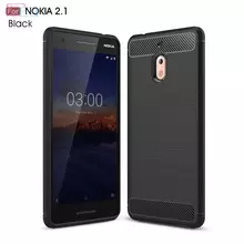 Чехол бампер для Nokia 2.1 iPaky Carbon Fiber Black (Черный)
