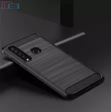 Чехол бампер для Samsung Galaxy A9 2018 iPaky Carbon Fiber Black (Черный)
