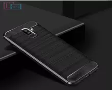 Чехол бампер для Samsung Galaxy J6 Plus iPaky Carbon Fiber Black (Черный)