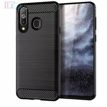 Чехол бампер для Samsung Galaxy M30 iPaky Carbon Fiber Black (Черный)