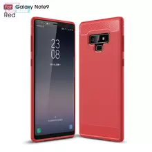 Чехол бампер для Samsung Galaxy Note 9 iPaky Carbon Fiber Red (Красный)