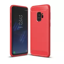 Чехол бампер для Samsung Galaxy S9 iPaky Carbon Fiber Red (Красный)