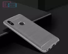 Чехол бампер для Xiaomi Mi8 iPaky Carbon Fiber Gray (Серый)