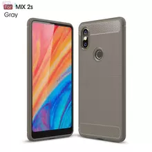 Чехол бампер для Xiaomi Mi Mix 2S iPaky Carbon Fiber Gray (Серый)