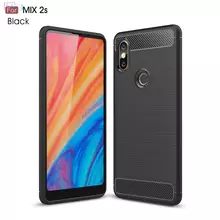 Чехол бампер для Xiaomi Mi Mix 2S iPaky Carbon Fiber Black (Черный)