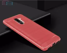 Чехол бампер для Xiaomi Pocophone F1 iPaky Carbon Fiber Red (Красный)