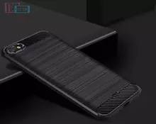 Чехол бампер для Xiaomi Redmi 6A iPaky Carbon Fiber Black (Черный)