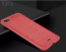 Чехол бампер для Xiaomi Redmi 6 iPaky Carbon Fiber Red (Красный)