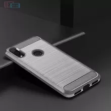 Чехол бампер для Xiaomi Redmi Note 7 iPaky Carbon Fiber Gray (Серый)