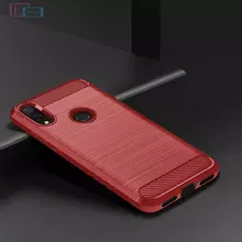 Чехол бампер для Xiaomi Redmi Note 7 iPaky Carbon Fiber Red (Красный)