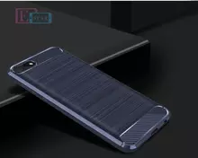 Чехол бампер для Huawei Y6 2018 iPaky Carbon Fiber Blue (Синий)