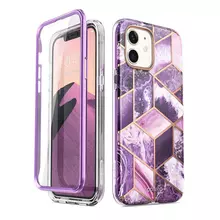Чехол бампер для iPhone 12 / iPhone 12 Pro i-Blason Cosmo Marble Purple (Фиолетовый Мрамор)