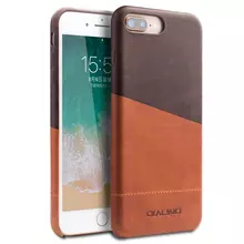 Чехол бампер для iPhone 8 Plus Qialino Mixed Brown Leather Brown (Коричневый)