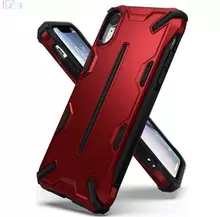 Чехол бампер для iPhone Xr Ringke Dual-X Iron Red (Железный Красный)