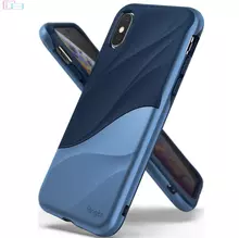 Чехол бампер для iPhone Xs Ringke Wave Coastal Blue (Прибрежный синий)