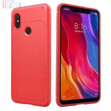 Чехол бампер для Huawei Y7 Prime 2018 Lenuo Leather Fit Red (Красный)