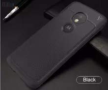 Чехол бампер для Motorola Moto E5 Lenuo Leather Fit Black (Черный)