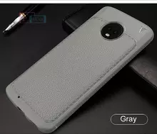 Чехол бампер для Motorola Moto G6 Play Lenuo Leather Fit Gray (Серый)