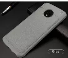 Чехол бампер для Motorola Moto G6 Plus Lenuo Leather Fit Gray (Серый)