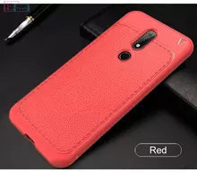 Чехол бампер для Nokia 6.1 Plus Lenuo Leather Fit Red (Красный)