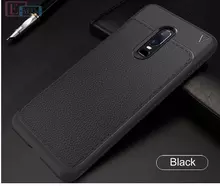 Чехол бампер для Samsung Galaxy A6 2018 Lenuo Leather Fit Black (Черный)