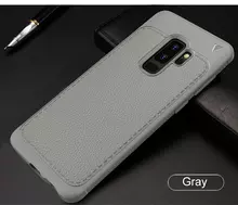 Чехол бампер для Samsung Galaxy S9 Plus Lenuo Leather Fit Gray (Серый)
