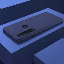 Чехол бампер для Motorola Moto G8 Plus Lenuo Leshen Blue (Синий)