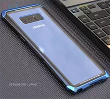 Чехол бампер для Samsung Galaxy Note 8 N955 Luphie Double Dragon Black&Blue (Черный&Синий)