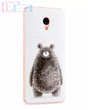 Чехол бампер для Meizu M3E Anomaly 3D Grafity Happy Bear (Счастливый Медведь)